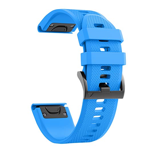 Notocity Compatible Garmin Fenix 5X Band 26mm Width Soft Silicone Watch Strap for Garmin Fenix 5X/Fenix 5X Plus/Fenix 3/Fenix 3 HR Smartwatch-Blue