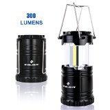 BYB E-0454 300 Lumen Portable COB LED Camping Lantern Collapsible Emergency Flashlight Lightweight and Water Resistant