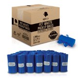 Gorilla Supply 1000 Blue Dog Pet Poop Bags EPI Technology 50 Refill Rolls Free Patented Dispenser