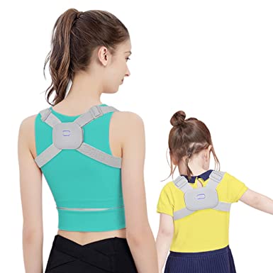 Posture Corrector for Men and Women Kids with Smart Sensor Vibration Reminder - Upper Back Brace For Clavicle Support, Adjustable Back Straightener And Providing Pain Relief From Neck, Back & Shoulder