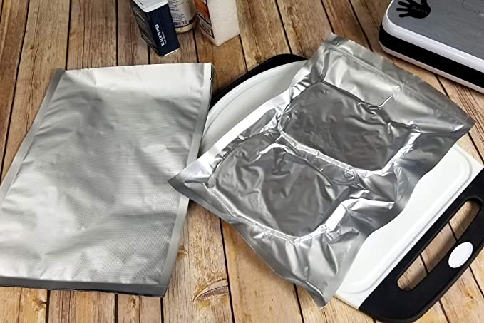 10”x14” Gen 2.0 Textured Mylar Vacuum Sealer ChannAl Aluminum Foil Food Storage Sous Vide Bags – 1 Gallon Size Heat Seal for HIGH END Vacuum Sealers (50)