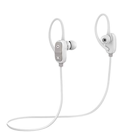 Bluetooth Wireless Earbuds | Secure Ear-hook, 7 Hour Playtime, 30 Foot Range, Hands-Free Calling, Sweat Resistant | JAM Live Large Earphones Gray (HX-EP303GY)