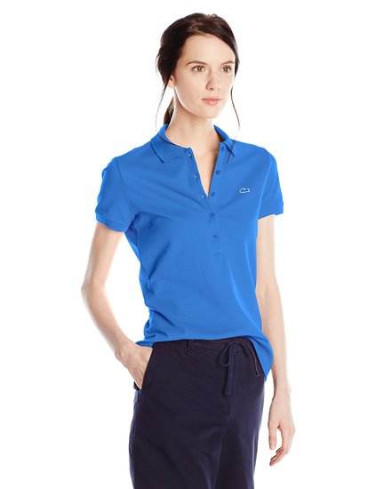 Lacoste Women's Short-Sleeve Stretch Pique Slim-Fit Polo Shirt