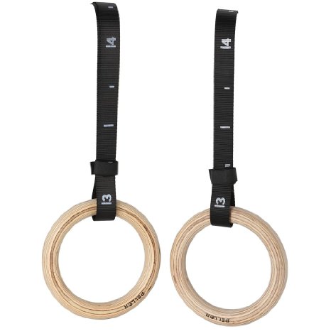 Pellor Olympic Gymnastic Rings Gym Straps with number and quick-lock buckles For Upper Body Strength And Bodyweight Excercising Suspension Training - Taking your body to a new level of strength and endurance