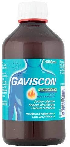 Gaviscon Peppermint Liquid Relief Oral Suspension for Heartburn and Indigestion, 600 ml