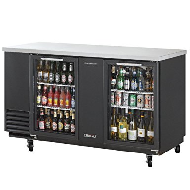Turbo Air TBB-3SG Refrigerated Back Bar and Counter Top, Glass Doors