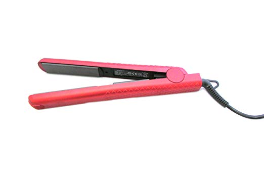 Hair Straightener - Pro Flat Iron Straighteners with 1 Inch Ion Ceramic Plates - Adjustable Temperature Suitable for All Hair Types Makes Hair Shiny & Silky Heats Up Fast Dual Voltage (Red)