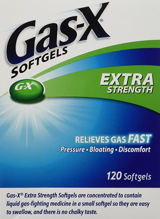 Gas-x Extra Strength , 120 Softgels, Gas, Bloating, Relief Simethicone 125mg