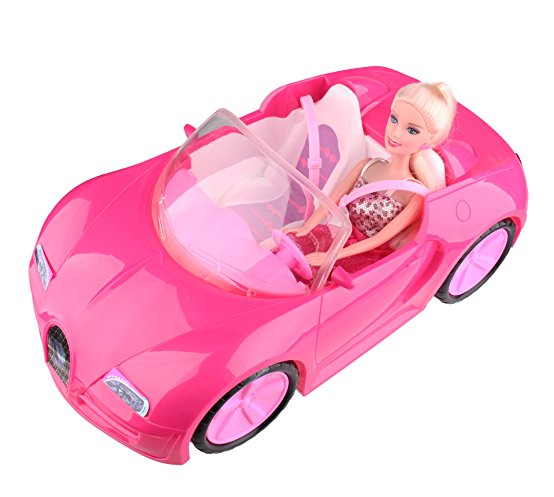 Glam Convertible Car for Barbie Doll