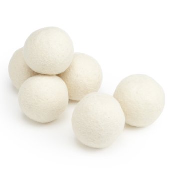 6-Pack XL Premium Wool Dryer Balls, Reusable Natural Fabric Softener