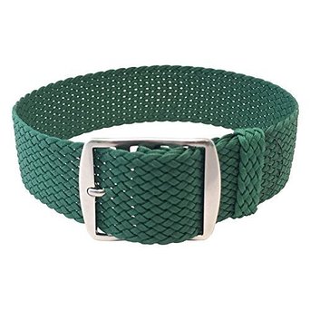 Wrist And Style Perlon Watch Strap - Green | 20mm