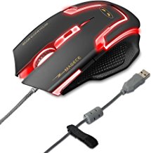 Magece G1 Professional LED Optical USB Wired Gaming Mouse Mice with 6 Buttons 3200 DPI for Computer PC Gamer-black
