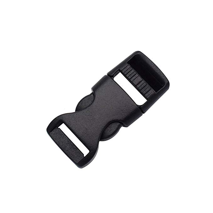 15 Pack 1/2 inch Mini Buckle Adjustable Webbing Buckles 12mm Flat Side Release Buckles for Paracord Bracelet/Backpack Straps/Pet Collar