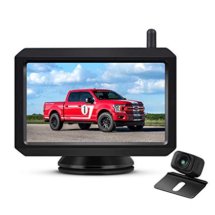 AUTO-VOX W7 Wireless Backup Camera Kit, 5’’ Monitor with Stable Digital Signal Transmission from Rear View Camera. Suitable for Truck, Van, SUV, Camping Car