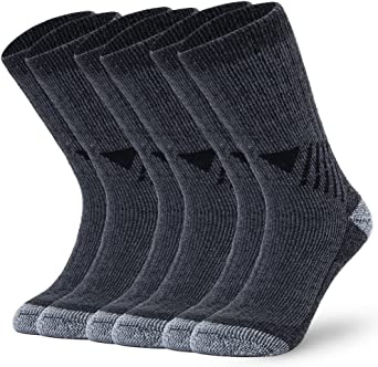 Merino Wool Hiking Socks Thermal Warm Crew Winter Boot Sock For Men & Women 3 Pairs