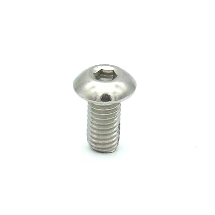 TOPINSTOCK M5 x 10mm Stainless Steel Button Head Hex Socket Cap Screw Pack of 50