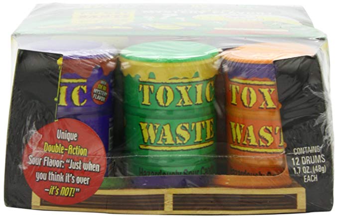 Toxic Waste 1.7-Ounce Drums Colour 12 Units, 0.52-Kilogram