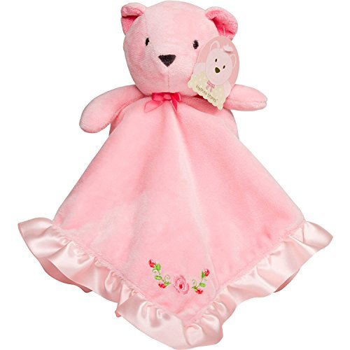 Stepping Stones by C.R. Gibson. Pink Bear Plush Snuggle Blanket