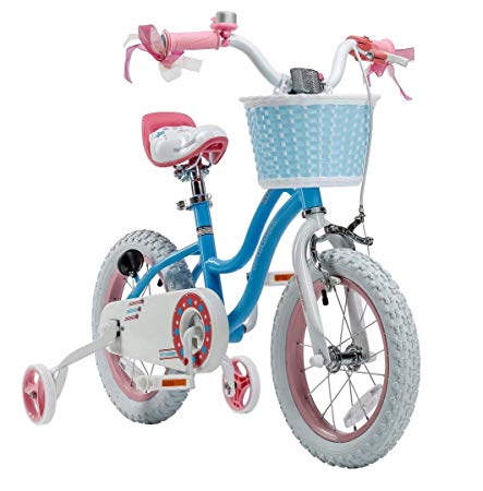 RoyablBaby Stargirl Girl's Bike with Training Wheels or Kickstand