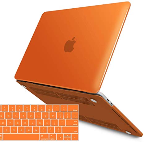 IBENZER MacBook Pro 13 Inch Case 2019 2018 2017 2016 Release A2159 A1989 A1706 A1708, Soft Touch Hard Case Shell Cover for Apple MacBook Pro 13.3 with/Without Touch Bar, Orange, MMP13T-OR 1A