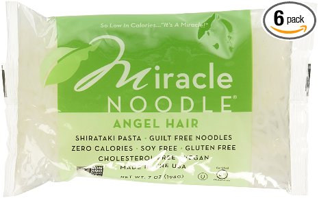 Miracle Noodle Shirataki Angel Hair Pasta, 7 Ounce (Pack of 6)