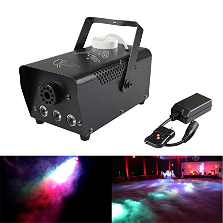 Mini Portable Remote RGB LED 400W Fog Machine DJ Show Stage Smoke Fogger Equipment RGB400