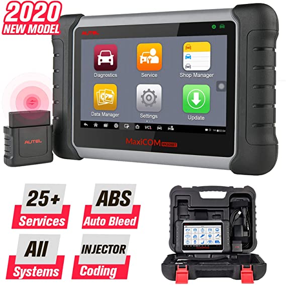 Autel Scanner MaxiCOM MK808BT OBD2 Scan Tool, Supports Full System Diagnosis, ABS Auto Bleed, IMMO, Oil Reset, EPB, BMS, SAS, DPF, Upgraded Version of MK808 / MX808, 2020 Newest Version