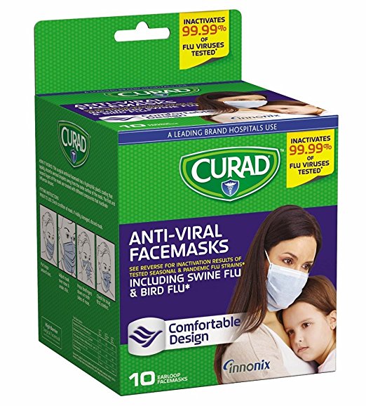 Curad Antiviral Face Mask, 10 Count(3 Packs)