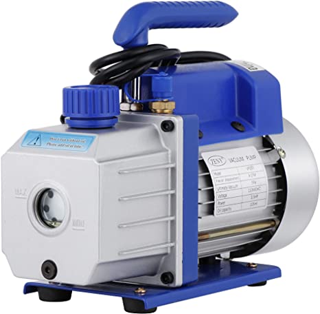 ZENY 4CFM 1/3HP Electric Vacuum Pump Refrigerant R410a R134a HVAC Deep Vane Air Conditioner w/ 1/4" Flare Inlet Port