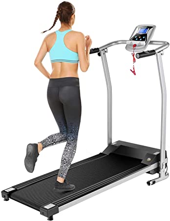 Mauccau Electric Treadmills for Home with LCD Display Folding Treamdill Exercise Fitness Trainer Walking Running Machine