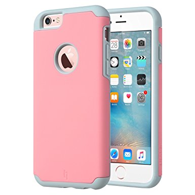 ULAK iPhone 6 Plus Case, [Slim Fit] Sugar Candy [Anti-Slip] Drop Protection with Shock Absorbent [Hybrid PC & Silicon Case] Cover Case for Apple iPhone 6 Plus / 6s Plus - [Pink/Gray]