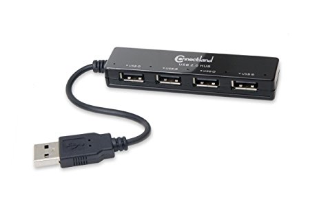 Syba USB 2.0 4-Port Mini Hub with On/Off Switch for Each-Port (CL-HUB20132)