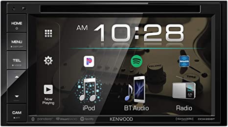 Kenwood DDX26BT Double DIN SiriusXM Ready Bluetooth in-Dash DVD/CD/AM/FM Car Stereo Receiver w/ 6.2" Touchscreen