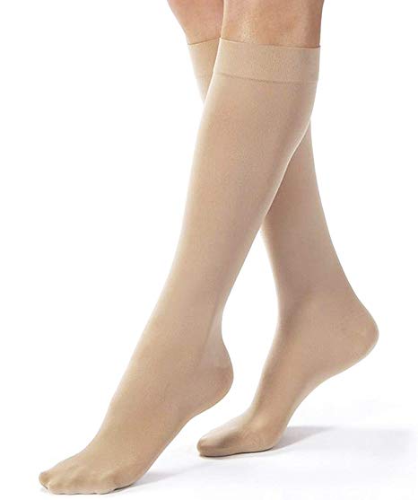 Terramed Graduated Compression Socks (Sheer) 20-30 mmHg (Small, Beige)