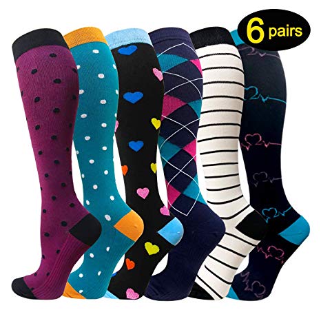 Compression Socks For Women Men 20-25mmHg-Best Medical, Nursing, Travel & Flight Socks