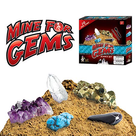 Discover with Dr. Cool Mine for Gems Dig Kit - Geology Rock Science Kit for Kids