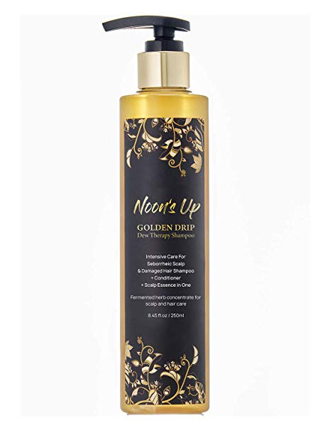 [NOON’S UP GOLDEN DRIP ALL IN ONE Shampoo   conditioner   Essence - Dew Therapy & Fermented herb for hair care Shampoo 13.6 fl oz] hair growth, thickening, hair restoration, natural hair growth