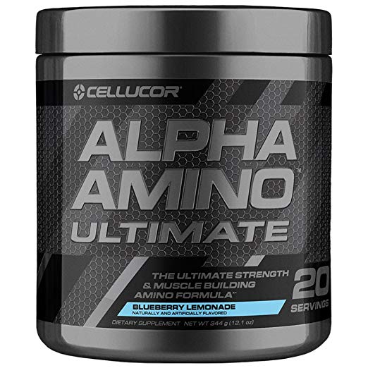 Cellucor Alpha Amino Ultimate EAA & BCAA Recovery Powder, Essential & Branched Chain Amino Acids for Post Workout Recovery, Blueberry Lemonade, 20 Servings