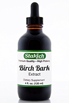 Stakich Birch Bark (Betula alba) 4 oz Liquid Extract - Top Quality