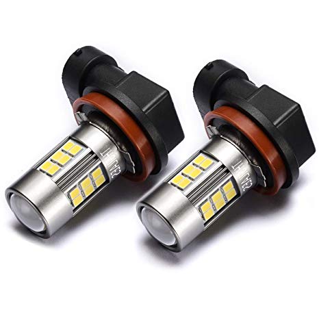 H11/H8 LED Fog Lights Bulbs, SEALIGHT Upgrade H16 LED Lamps DOT Approved , Cool Xenon White 6000K, 1 Yr Warranty (Pack of 2)