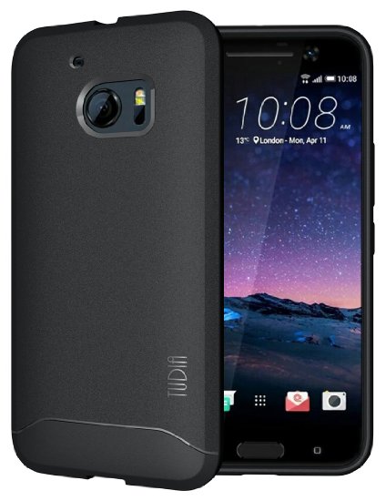 HTC 10 Case TUDIA Ultra Slim Full-Matte ARCH TPU Bumper Protective Case for HTC 10 HTC One M10 Black