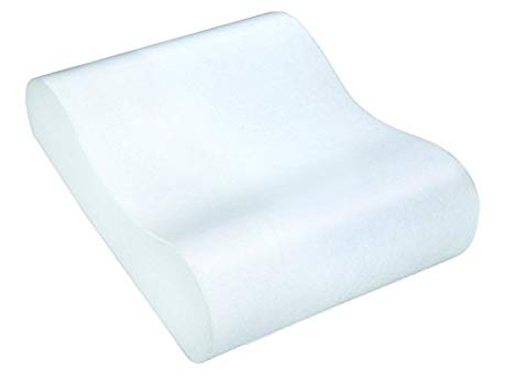 Sleep Innovations Travel Contour Pillow with Cotton Blend Cover, Made in the USA with a 5-Year Warranty - 10" x 15"