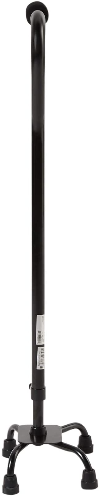 McKesson Black Steel Small Base Quad Cane 30 to 39" Height