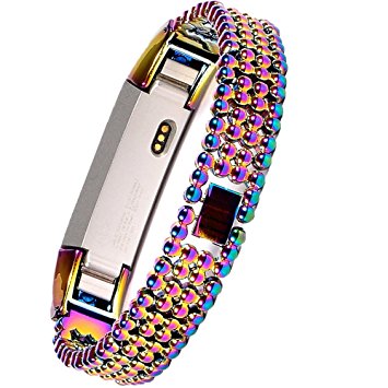Wishteta Replacement Accessory Metal Watch Bands for Fitbit Alta