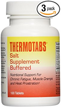 THERMOTABS Salt Supplement Buffered Tablets 100 Tablets (Pack of 3)