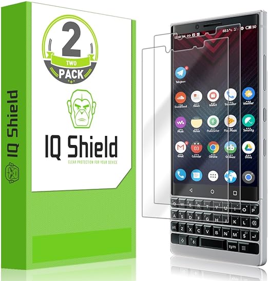 IQShield Screen Protector Compatible with BlackBerry KEY2 (BBF100-2)(2-Pack)(Full Coverage) LiquidSkin Anti-Bubble Clear TPU Film