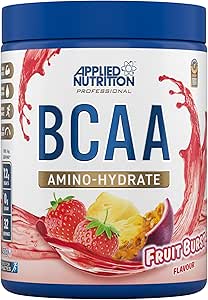 Applied Nutrition BCAA Powder - Branched Chain Amino Acids BCAAs Supplement, Amino Hydrate Intra Workout & Recovery Energy Drink (450g - 32 Servings) (Fruit Burst)