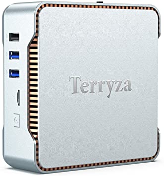 Mini PC, 4GB DDR3 64GB eMMC Intel Celeron N3350 (up to 2.4GHz) Mini Computer with Window 10 Pro, HDMI/VGA Port Support Triple Display, Dual Band Wi-Fi 2.4G/5G, Gigabit Ethernet, 4K HD, Bluetooth 4.2