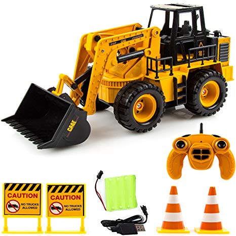 Toysery Truck Functional Front Loader Tractor - Remote Control Toy for Toddlers, Kids - Construction Toy Tractor