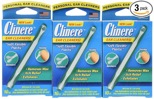 Clinere Ear Cleaners, 10 Count,  (Pack of 3)
